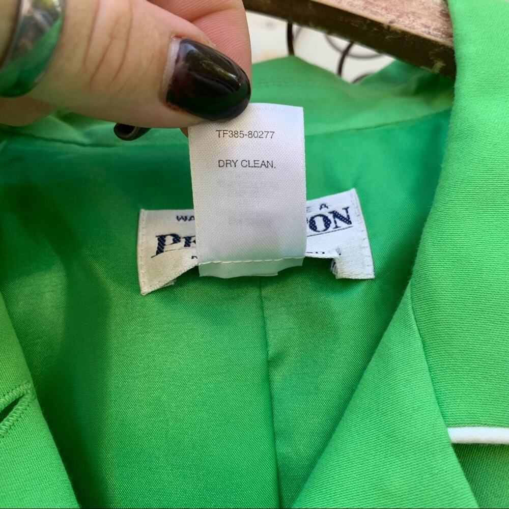 Pendleton skirt blazer set green silk blend size 6 - Picture 6 of 12